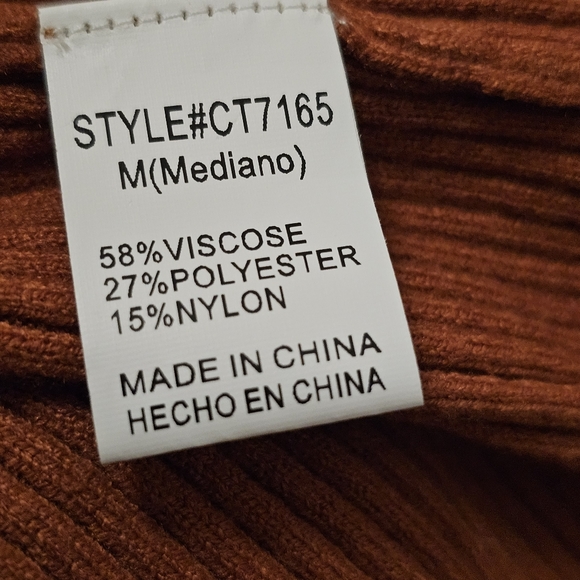 Womens Crescent 2 Piece Rust Colored Lounge Set Button Front Top & Shorts Medium - Picture 9 of 9